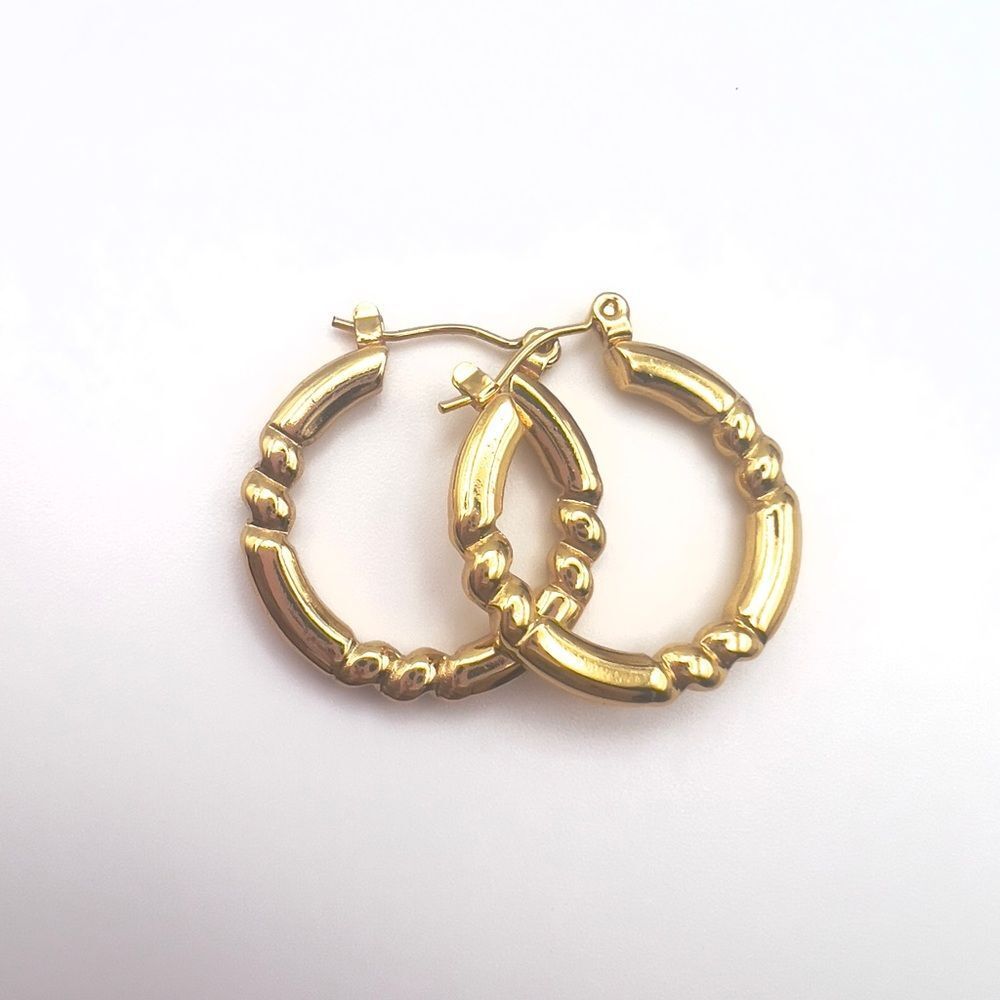 5/$25 Stainless steel Gold Hoop Earrings